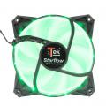 iTek Ventola per case Star Flow - 12cm, LED verde, 3+4pin, silenziosa ITCFLS12W